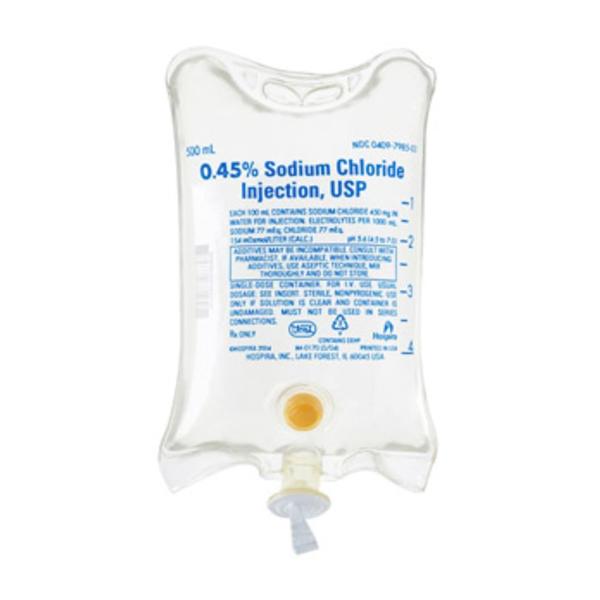 Sod Cl.45 Injection Solution 500 PF/DEHP Strl Flx Bg Cntnr 24/Ca